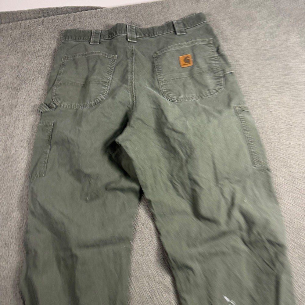 Carhartt Mens B151 OLV Dungaree Fit Canvas Work Pants Olive Green 36x32
